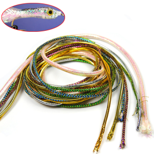 飞钓飞蝇毛钩绑制材料 3.5mm 珍珠光泽 彩色躯体管 Mylar 编织管