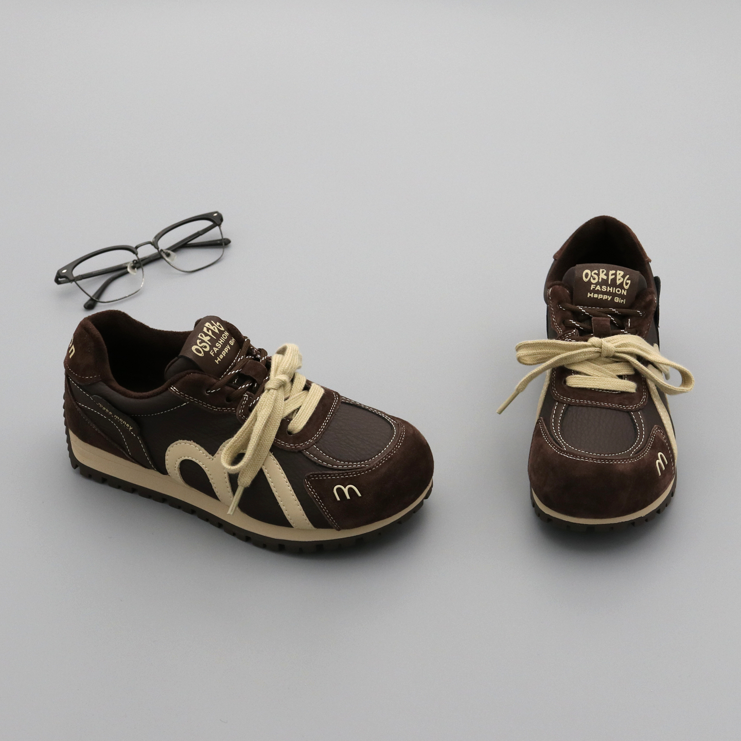 真皮阿甘鞋女加绒保暖棉鞋