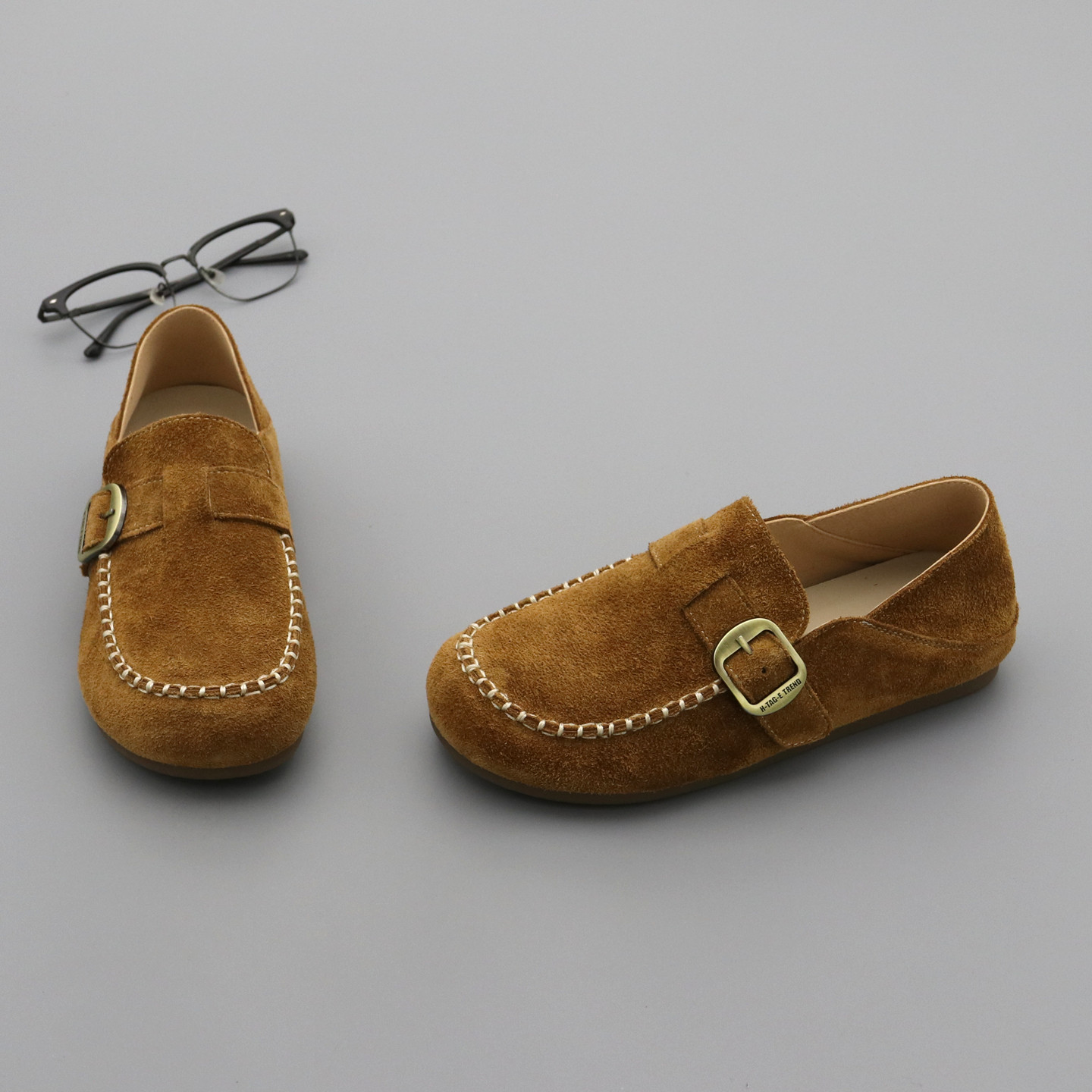 真皮勃肯鞋女单鞋2026春季两穿牛皮休闲乐福鞋女牛筋平底豆豆鞋子,女鞋,勃肯鞋/软木鞋,淘宝优惠券,粉丝福利购,淘宝优惠卷