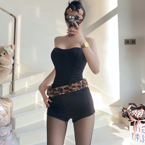 babykinG修饰身材天花板 鱼骨收腰设计显瘦时尚百搭抹胸上衣