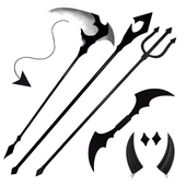 小恶魔武器翅膀假发3d头饰角 初音cos小浣熊联动MIKU 米粒