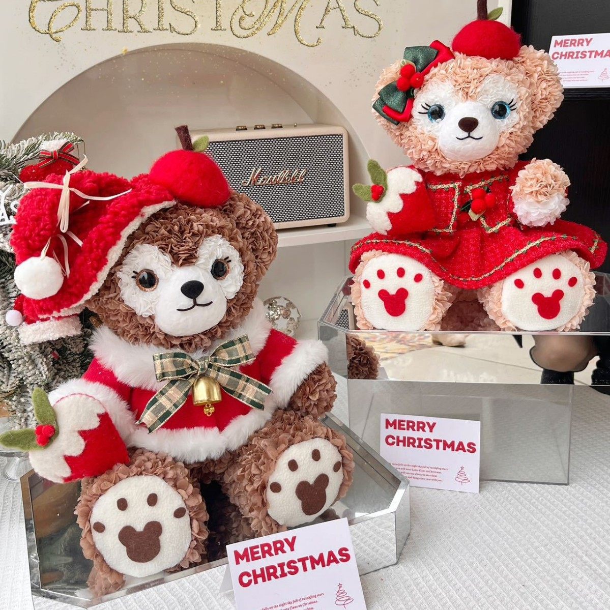 圣诞节永生花网红玩偶雪莉玫达菲送女友闺蜜生日表白创意礼物摆件