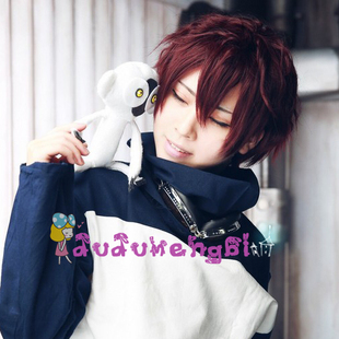 酒红色蓬松反翘短发cospl 莱昂纳多·沃奇 嘟嘟噜 血界战线