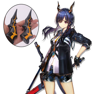 动漫 明日方舟 陈 岁红霞陈Sir角 cosplay道具头饰