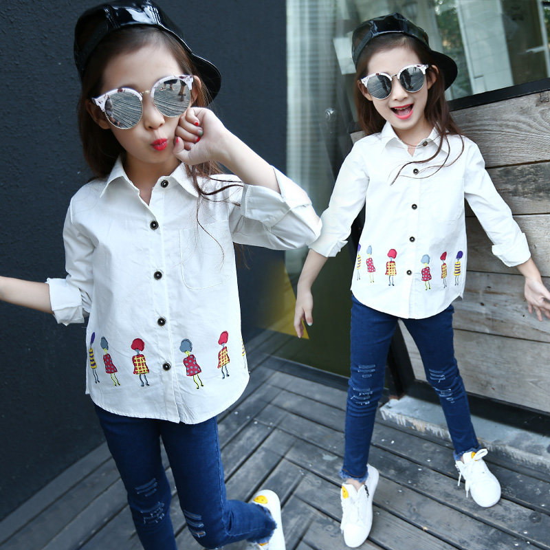 Chemise fille à manche longue - Ref 2085336 Image 1