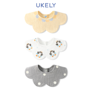 优可力口水巾婴儿围兜a类纯棉夏季薄款新生婴幼儿女宝宝围兜儿童