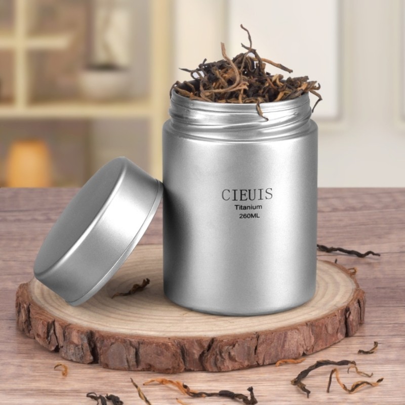纯钛户外旅行迷你茶叶罐露营便携普洱茶白茶绿茶花茶随身旅行茶盒