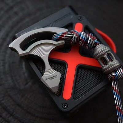 钛合金钨钢破窗器指虎乌金头EDC