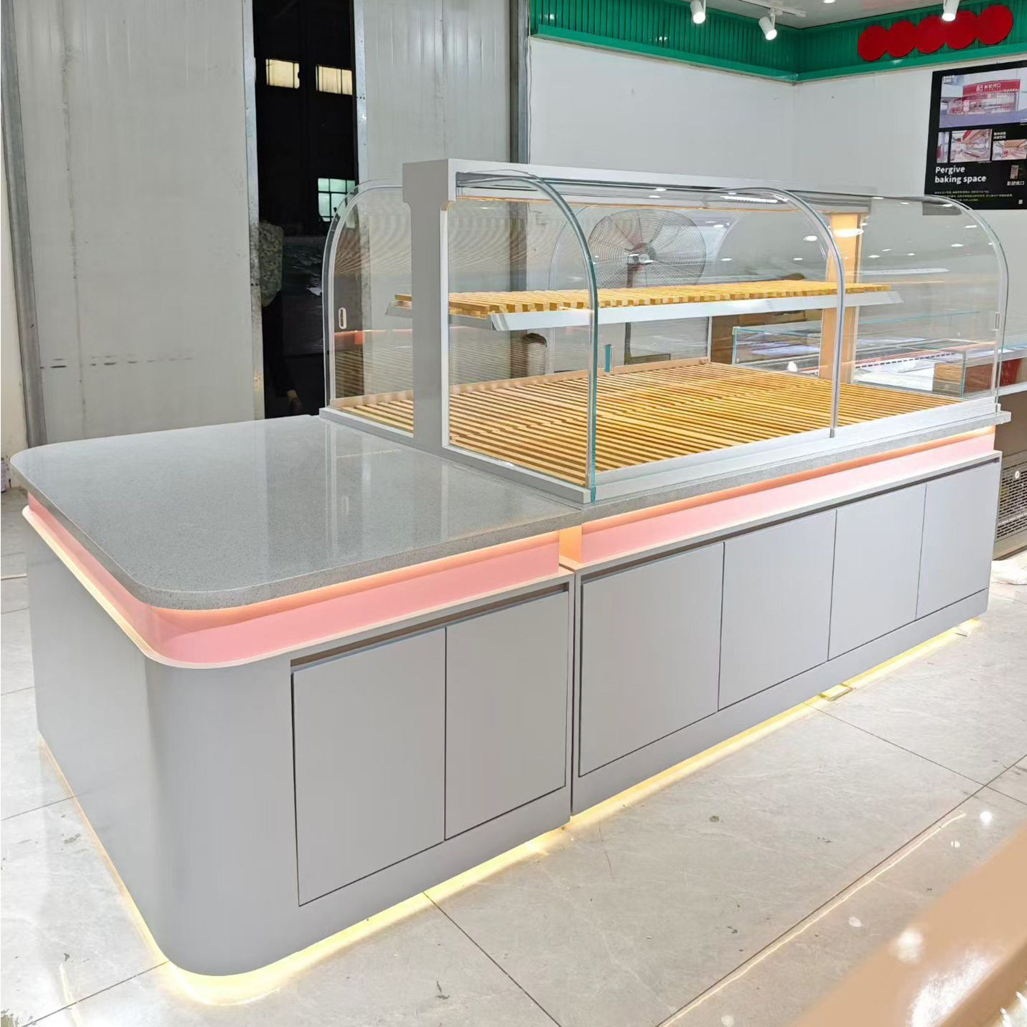 面包柜面包展示柜趁热集合面包高柜面包架中岛柜边柜展示玻璃商用