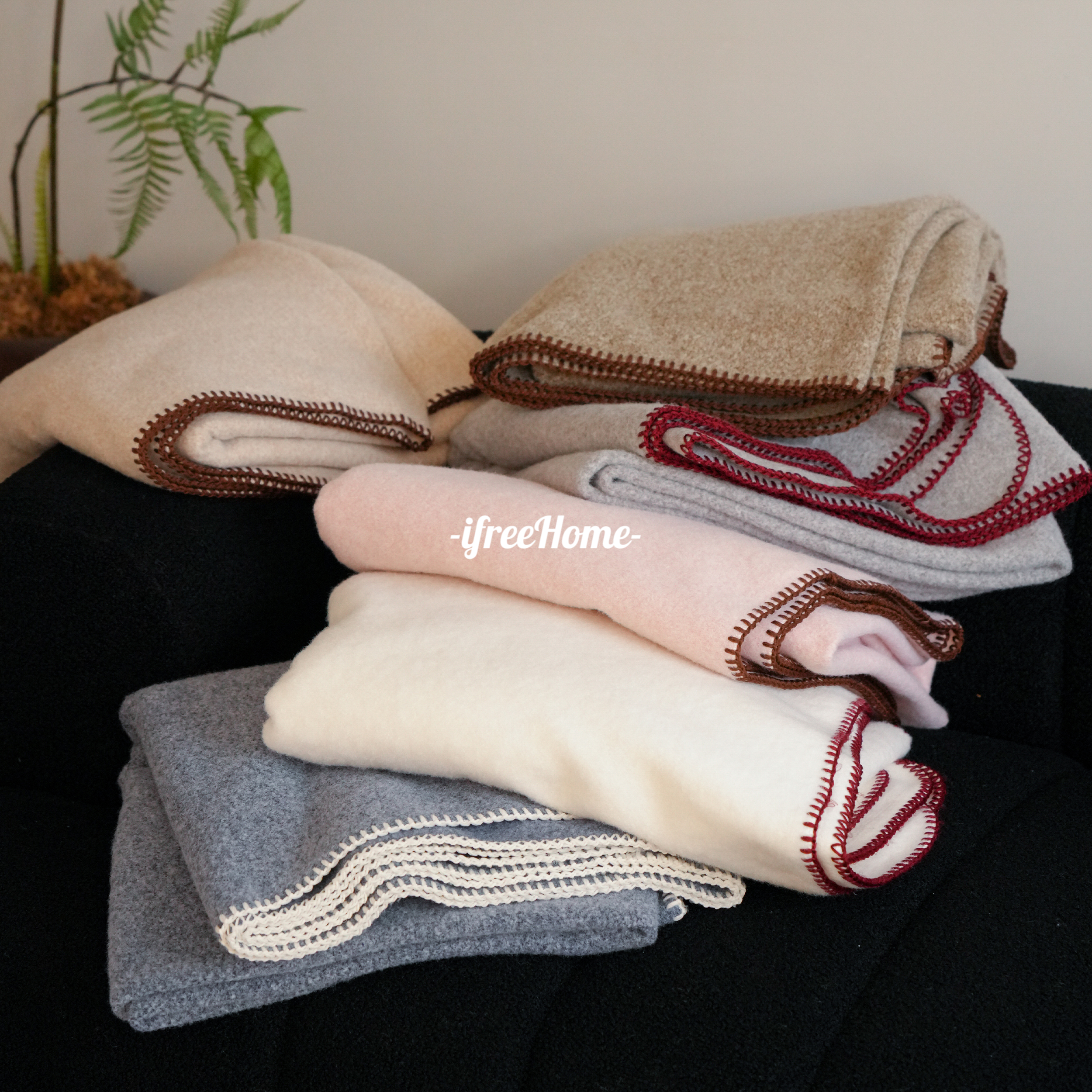 北欧极简纯色仿生羊绒毯毛毯 蓬松软糯沙发盖毯保暖办公室午睡毯