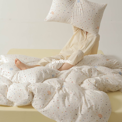 ifreeHome原创ins简约奶油风A类全棉双层纱四件套纯棉亲肤床品