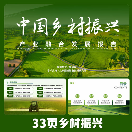 绿色生态智慧农业建设乡村振兴科技招商计划书创业比赛PPT模板
