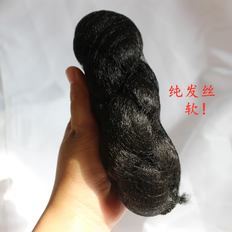 纯发丝假发包软汉服发髻好麻花