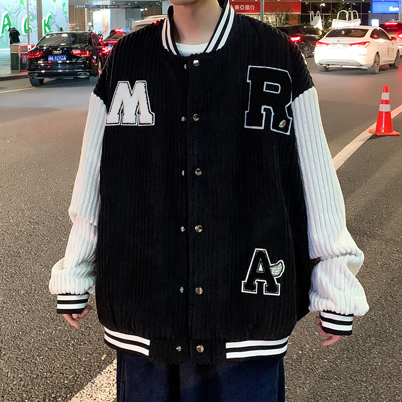 秋冬新品外套男1青少年保暖加厚字母拼接棉衣215-14466P80，男装棉衣，星座215-2