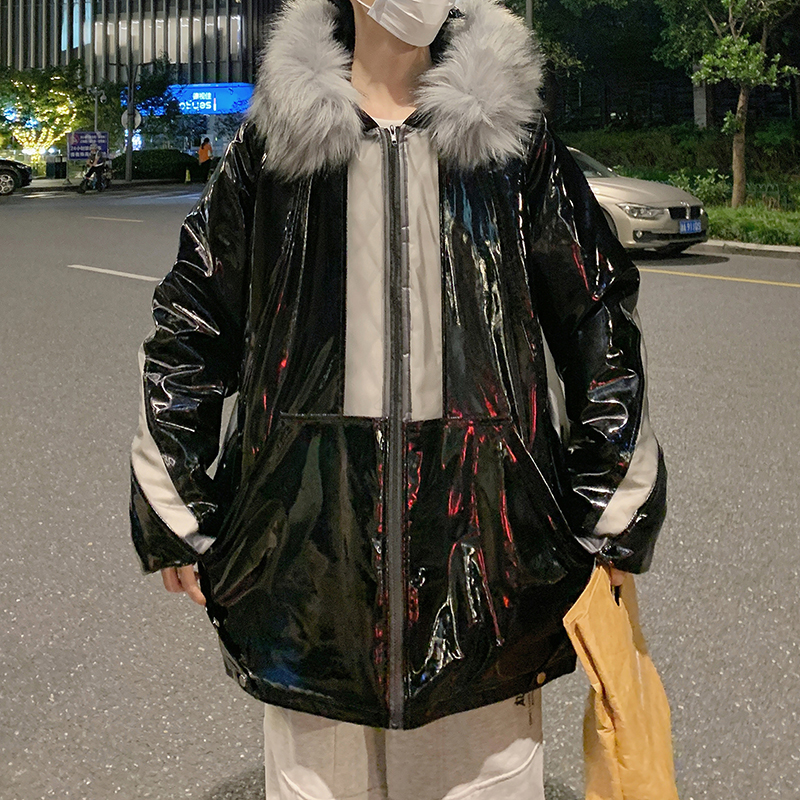 夜景秋冬新品韩版潮流3青少年加厚保暖连帽棉衣215-2DT06P135，男装棉衣，星座215-2