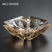 高档轻奢水晶玻璃烟灰缸创意大气家用客厅上档次烟缸高级感大号