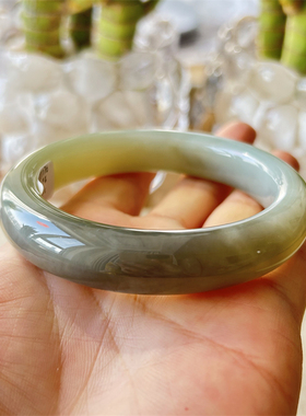 天然和田玉手镯56口黄口料原物实拍玉石手镯A货正品和田玉手镯子