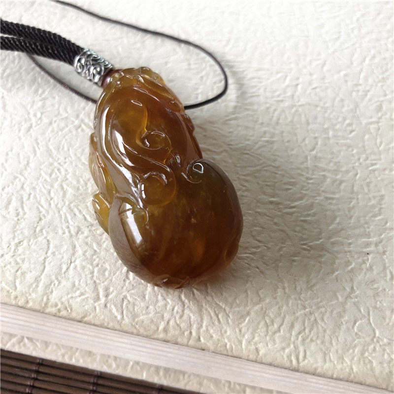 天然岫玉貔貅吊坠合集180料花玉毛衣链A货正品岫岩玉吊坠玉石项链