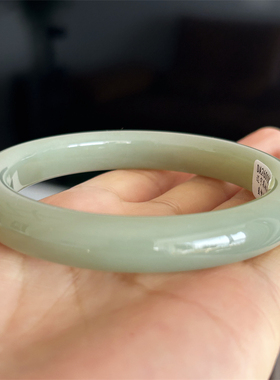 天然和田玉手镯60.2新疆且末蓝水原物实拍正品A货正品和田玉镯子