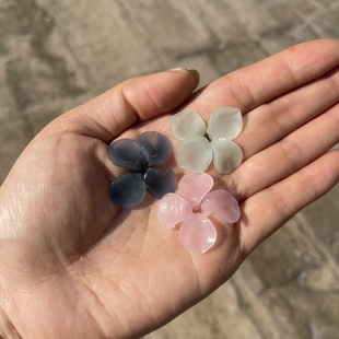 绣球复古头饰发簪汉服DIY手工材料灯火琉璃料器花簪宫花饰品配件