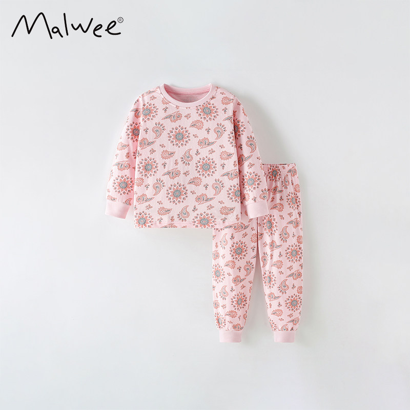 malwee秋季新款女童长袖长裤套装睡衣儿童洋气纯棉休闲打底家居服,童装/婴儿装/亲子装,套装,淘宝优惠券,粉丝福利购,淘宝优惠卷