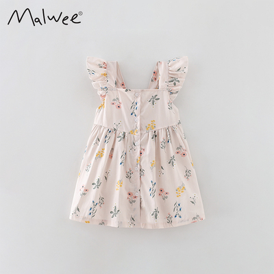 女童吊带飞袖连衣裙夏季新款