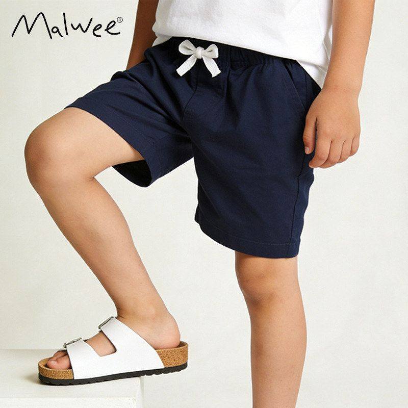跨境malwee男童休闲短裤夏装新款欧美儿童松紧腰运动裤帅气短裤子
