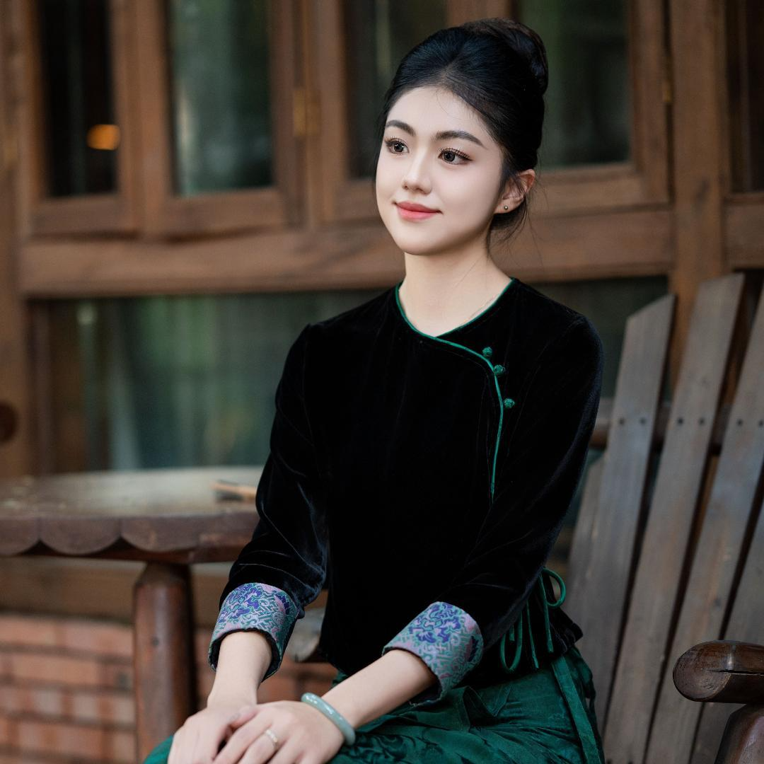 满分丝绒西双版纳民族服饰傣装穿搭气质女装民族服装国风