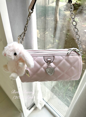 (BottleBunny）可爱小甜甜小香香菱格小圆筒包斜挎手提腋下包