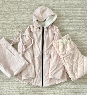 浅粉色加绒外套