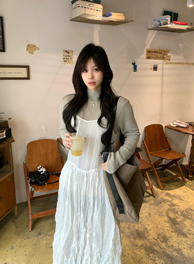 Adan 半高领针织打底衫秋冬韩系宽松显瘦百搭休闲长袖内搭上衣女