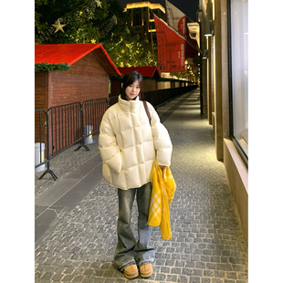 Adan 新国标90面包立领羽绒服女冬季韩系休闲保暖小个子泡芙外套