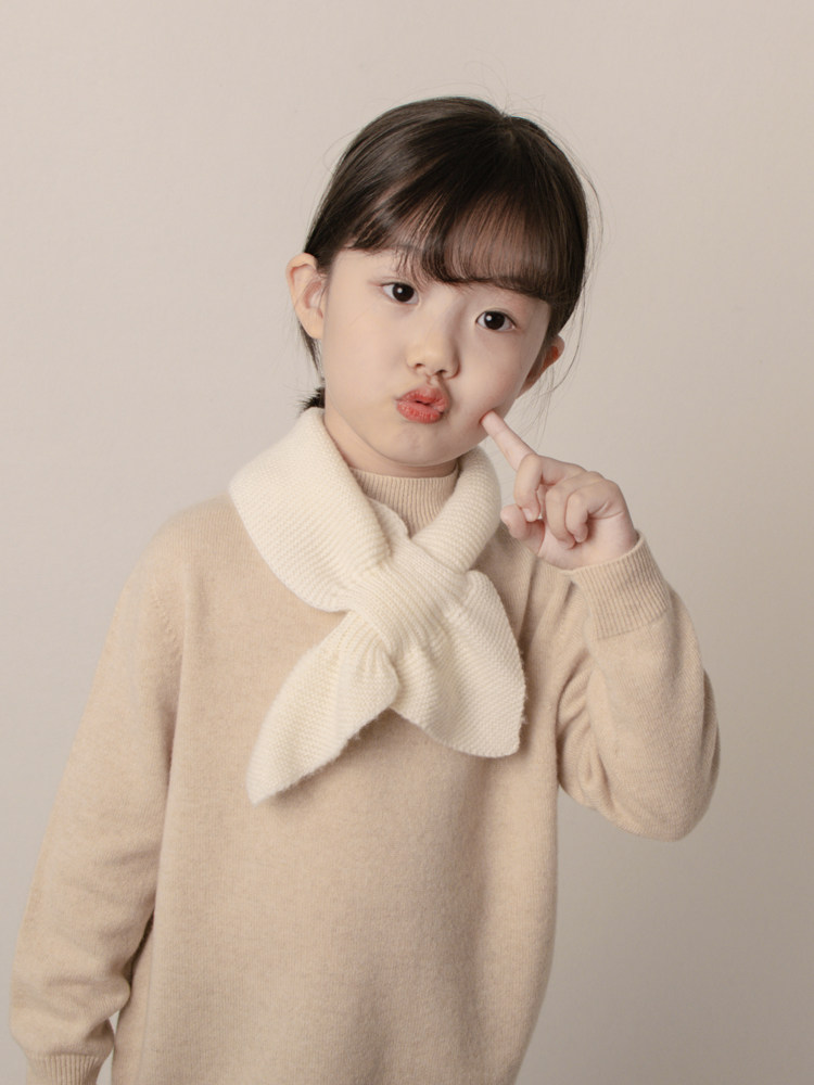 [100% 캐시미어] 스카프 가을 겨울 스카프 한국 스타일 소녀 스카프  단색 나비 스카프 울