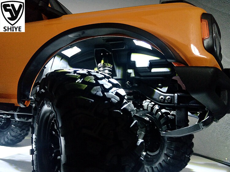 TRAXXAS TRX4 BRONCO FORD LIMA에 적합한 스톤 리프 휠 아치 라이트 휠 브로우 라이트 섀시 라이트