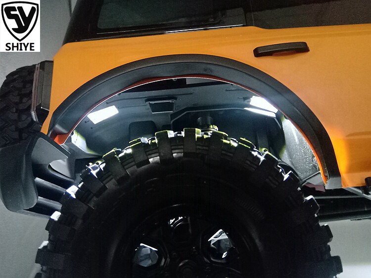 TRAXXAS TRX4 BRONCO FORD LIMA에 적합한 스톤 리프 휠 아치 라이트 휠 브로우 라이트 섀시 라이트