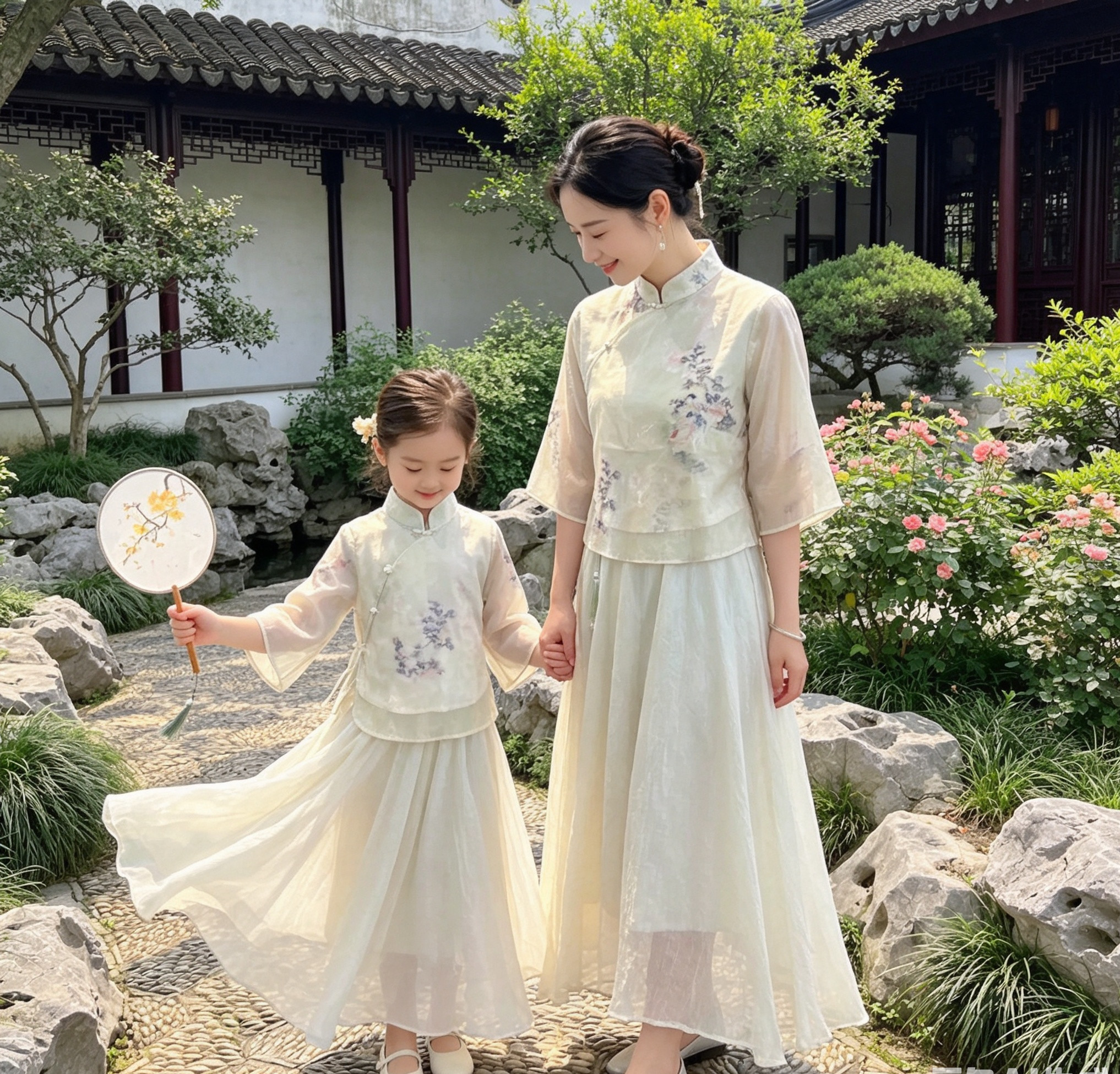 亲子装母女装2026新款夏装唐装汉服中国风古装超仙裙