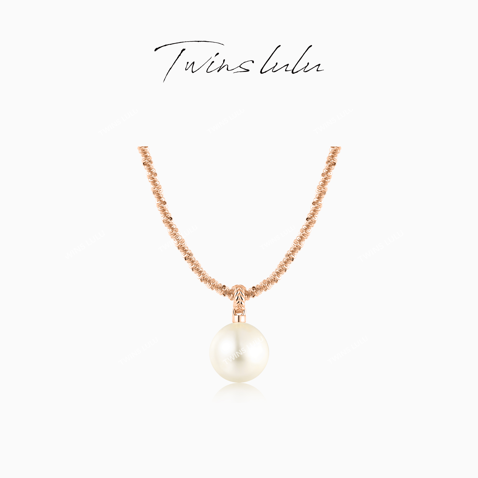 TWINSLULU镶嵌珠珠项链优雅知性