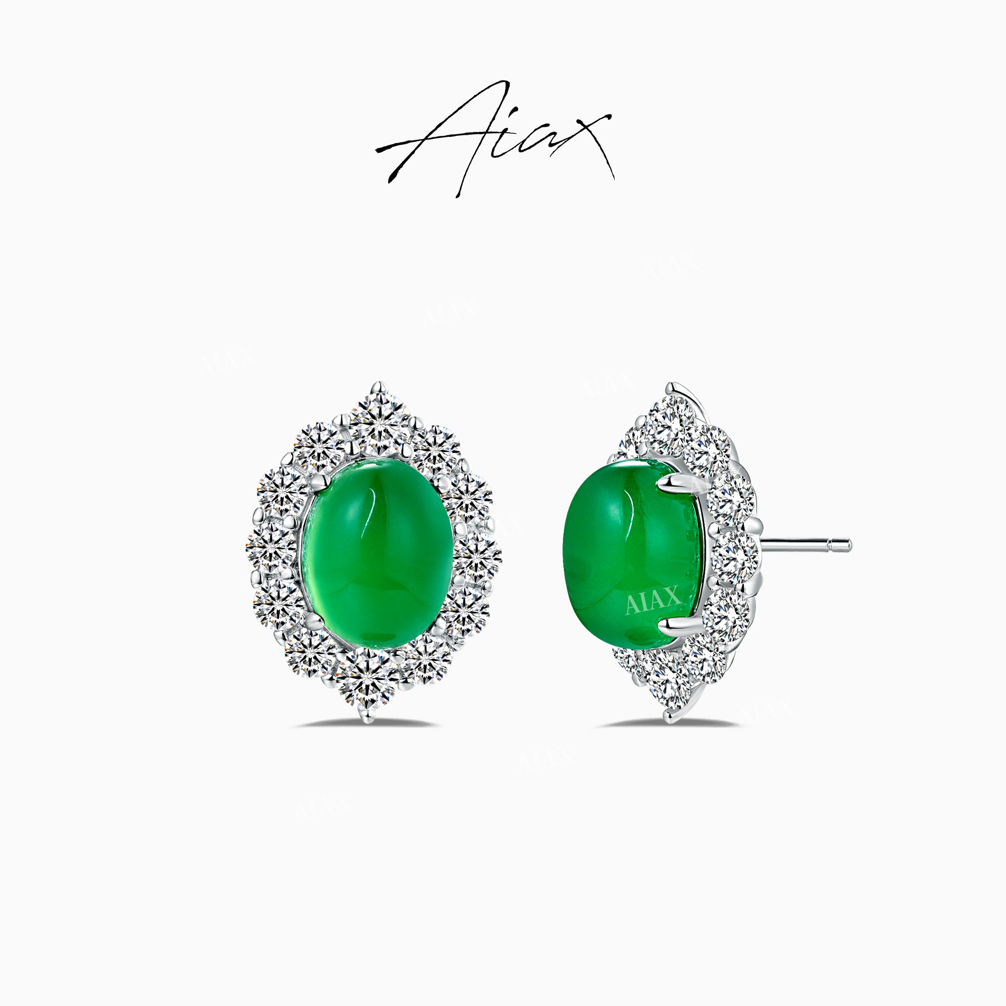 TWINS LULU 国潮【碧倾】925银新中式镶嵌耳环TSL1885,饰品/流行首饰/时尚饰品新,银饰耳饰,淘宝优惠券,粉丝福利购,淘宝优惠卷