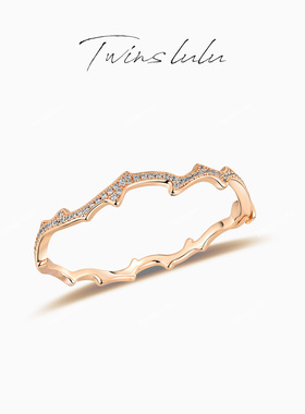 TWINS LULU轻奢简约时尚气质经典时尚树枝纹手镯TSS7713