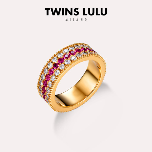 TWINSLULU高级感红宝戒指