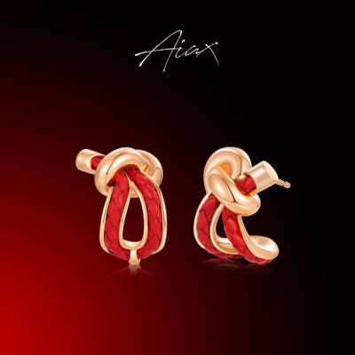 TWINSLULU幸运麻花绳结耳环