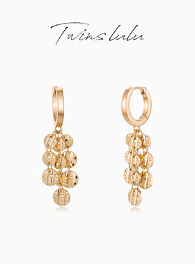 TWINS LULU小众轻奢高级简约简约风几何花穗耳环TSL3240