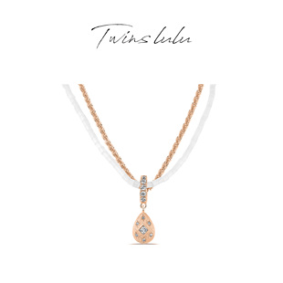 TWINS 轻奢小众气质水滴吊坠双链项链TSJ9763 LULU时尚