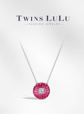 TWINS LULU气质精致高级红色圆形项链TSJ11126