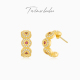 TWINS LULU气质传统中国风铜钱金色耳环TSL3244情人节礼物