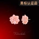 TWINS LULU气质小众日系甜美温柔栀子花耳环TSL1756