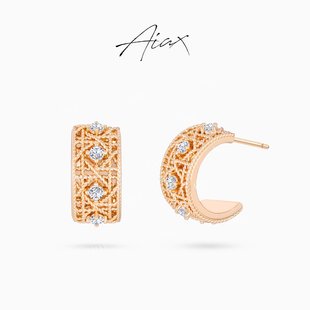 TWINS LULU高定镂空工艺耳饰轻奢简约万花筒耳环TSL3086