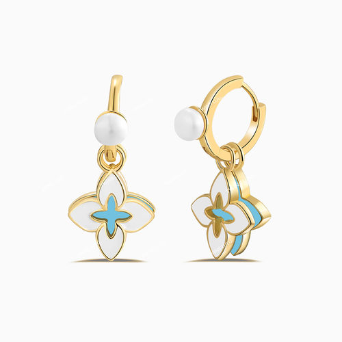 TWINSLULU四叶草彩色圈圈耳环