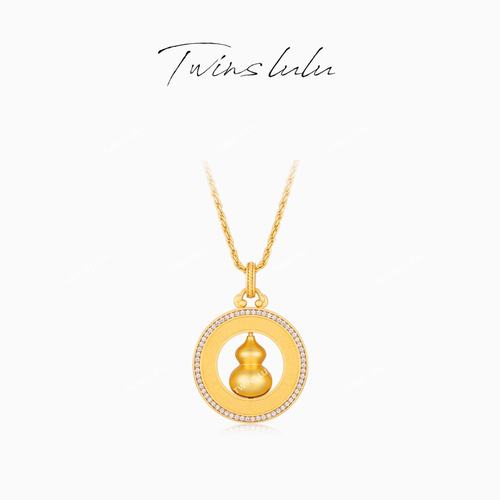 TWINS LULU福禄相伴国风古法葫芦吊坠项链TSJ8994