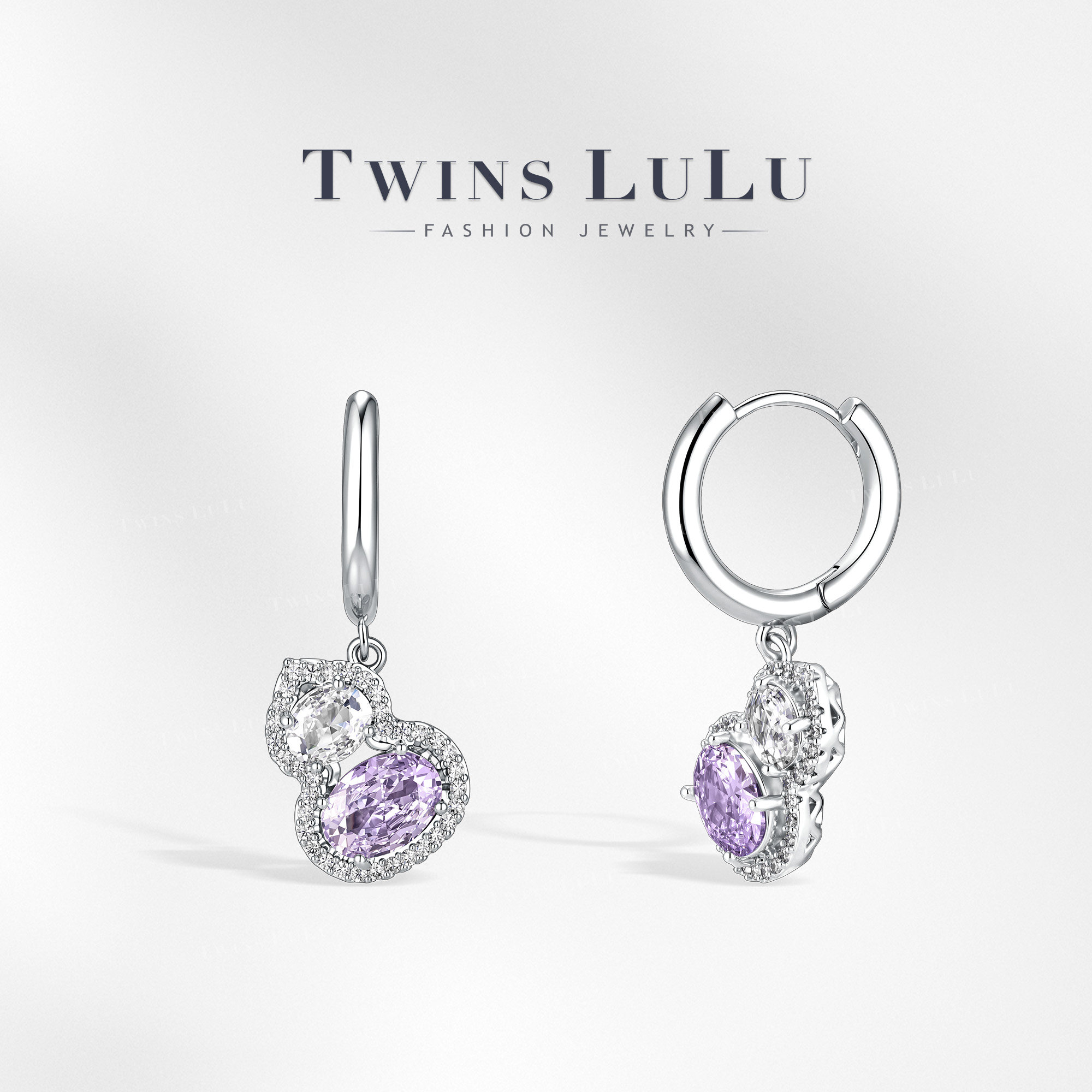 TWINS LULU【紫葫芦】轻奢时尚葫芦紫色耳环TSL12738